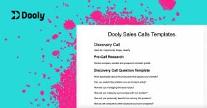 Sales call templates
